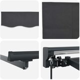 Okvir tende Antracit 300 x 250 cm Poliester s PU premazom | shoptok.hr