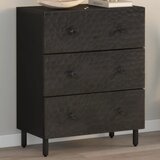  Bočni ormarić crni 60 x 33 x 75 cm od masivnog drva manga | shoptok.hr