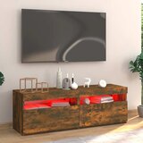 TV ormarić s LED svjetlima boja dimljenog hrasta 120x35x40 cm | Eponuda.ba