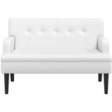 vidaXL Klop z naslonom bela 112x65,5x75 cm umetno usnje | Shoptok.si