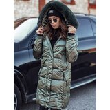 DStreet Kurtka zimowa damska ULTRAWAY pikowana z kapturem zielona | Shoptok.si
