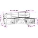  Set vanjskih sofa 4 pcs Prirodna | Eponuda.com