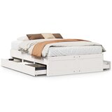 vidaXL Posteljni okvir brez vzmetnice s predali 140x190 cm borovina | Shoptok.si