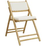  5-dijelni sklopivi bistro set s krem bijelim jastucima bambus | shoptok.hr