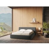 Makamii Tamno sivi tapecirani bračni krevet s prostorom za odlaganje s podnicom 140x200 cm Kiana – | shoptok.hr