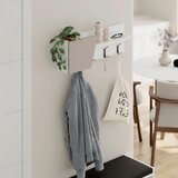 Livetastic Stenski Obešalnik Eleva, Bela, Mocha Rjava | Shoptok.si