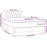  Box spring postelja z vzmetnico LED taupe 120x190 cm blago | Shoptok.si