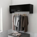 The Living Store Garderobna omara črna 100x32,5x35 cm iverna plošča - Garderobna Omara, (21434323) Cene
