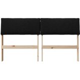  Tapecirani uzglavlje Crna 160 cm Čvrsto borovo drvo | shoptok.hr