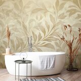  Foto tapeta - Botanical Motif with Leaves and Vines in Sand Colors 400x280 Vodootporna | shoptok.hr