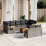 vidaXL 10-dijelni set vrtnih sofa od poliratana s jastucima sivi | shoptok.hr