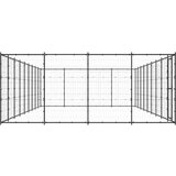 vidaXL Zunanji pasji boks jeklo 43,56 m² | Shoptok.si