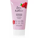 Oriflame Love Nature Upcycled Cranberry osvježavajući piling za lice 30 ml