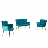 Atelier Del Sofa sofa i dve fotelje paris gold metal petrol blue cene