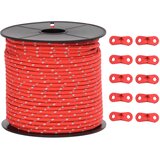  Uže za šator s reflektirajućim prugama i ključevima 50 m 4 mm | shoptok.hr