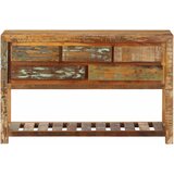  Komoda od masivnog obnovljenog drva 120 x 30 x 75 cm Šarena | Shoptok.si