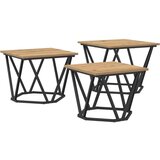  Stolići 3 komada od umjetnog hrasta | shoptok.hr