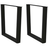  Noge za blagovaonski stol V-oblika 2 kom Crne 90 x (72-73,3) cm Čelik | shoptok.hr