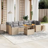 vidaXL 8-dijelni set vrtnih sofa od poliratana s jastucima bež | shoptok.hr