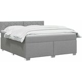 Boxspring krevet s madracem Svjetlosiva 180 x 200 cm Tkanina | shoptok.hr
