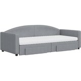  Dnevni krevet na razvlačenje svjetlosivi 90 x 200 cm od tkanine | shoptok.hr