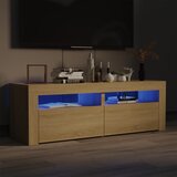 vidaXL TV ormarić s LED svjetlima boja hrasta sonome 120 x 35 x 40 cm Cijene