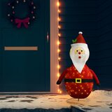  Ukrasna božićna figura Djeda Mraza LED luksuzna tkanina 120 cm | shoptok.hr