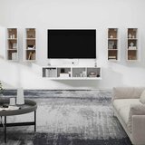  6-dijelni set TV ormarića bijeli od konstruiranog drva | shoptok.hr