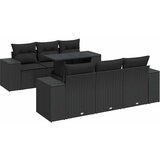Maison Chic Seti vrtnega pohištva - Vrtna garnitura - Vrtni pohištvo set 7-delna z blazinami črn poli ratan, (21803702) | Shoptok.si