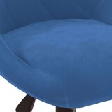 vidaXL Okretna Radna stolica - Uredska stolica plava baršunasta | shoptok.hr