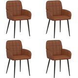  Trpezarijske stolice 4 pcs Umjetna koža Smeđa 57 x 50 x 85 cm | shoptok.hr