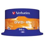  DVD-R, VERBATIM,4,7 GB,16X, spindle 50 kom,MATT SILVER Cijene