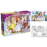 Lisciani Disney Princeska Sofija 2 v 1, 60-delni maxi puzzle in pobarvanka 70x50 cm – Lisciani | Shoptok.si