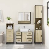  3-dijelni set kupaonskog namještaja boja hrasta sonome drveni | shoptok.hr