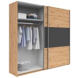 Mömax Omara Z Drsnimi Vrati Saturn, Hrast, Barva Grafita | Shoptok.si