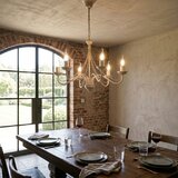  Luster na lancu ANTON 6xE14/60W/230V bela patina | Eponuda.com
