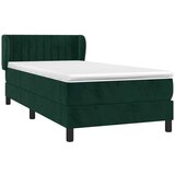 Box spring krevet s madracem tamnozeleni 100x200 cm baršunasti | shoptok.hr