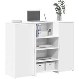 vidaXL Recepcijski stol bijeli 135x50x103,5 cm izrađeno drvo | shoptok.hr