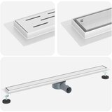 Tuš kanal 2-u-1 sa 360° sifonom Srebrno 90 cm | shoptok.hr