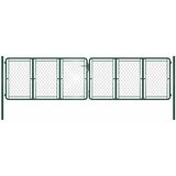  Vrtna vrata Čelik 400x125 cm Zelena | shoptok.hr