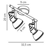 Nordlux Spot svetiljka ASLAK 2xGU10/35W/230V crna | Eponuda.com