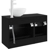  Set namještaja za kupaonicu 2 kom. Crni hrast 49,5 x 35 x 80 cm | Shoptok.si