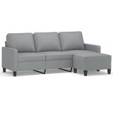  Trosjed s tabureom svjetlosivi 180 cm od tkanine | shoptok.hr