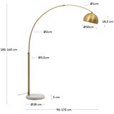 Kave Home Črna stoječa svetilka s kovinskim senčilom (višina 160 cm) Madali – | Shoptok.si