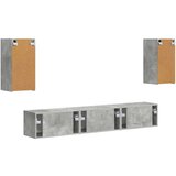  Set TV komoda Zidne 3 pcs Betonski sivi Konstruirano drvo | shoptok.hr