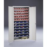 STEMO skladiščna omara, vxšxg 1970 x 1000 x 450 mm, z regalnimi posodami, 44 modrih posod | Shoptok.si