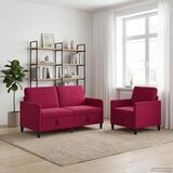 Set sofe s pohranom 2 kom. Vinska crvena Poliester - boja crnog vina Jednostruka + Dvostruka (140 cm) Cijene