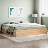 Maison Chic Posteljni okvir - Dvoposteljna postelja - Zakonska postelja sonoma hrast 200x200 cm-J5588, (21765488) | Shoptok.si