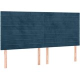  Okvir za krevet s uzglavljem tamnoplavi 180x200 cm baršunasti | shoptok.hr