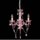  Luster s perlama ružičasti okrugli 3 x E14 | shoptok.hr